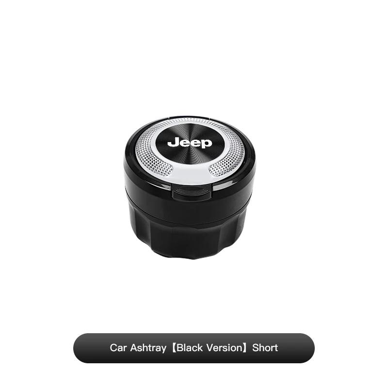 For Jeep Car Ashtray Portable Detachable LED Light For Jeep Wrangler JL JK Renegade Compass Gladiator Cherokee Rubicon Willys