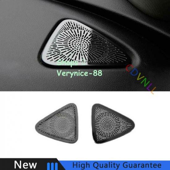 Console Dashboard Speaker Cover Trim For Chevrolet Malibu 2016-2021 Black Steel