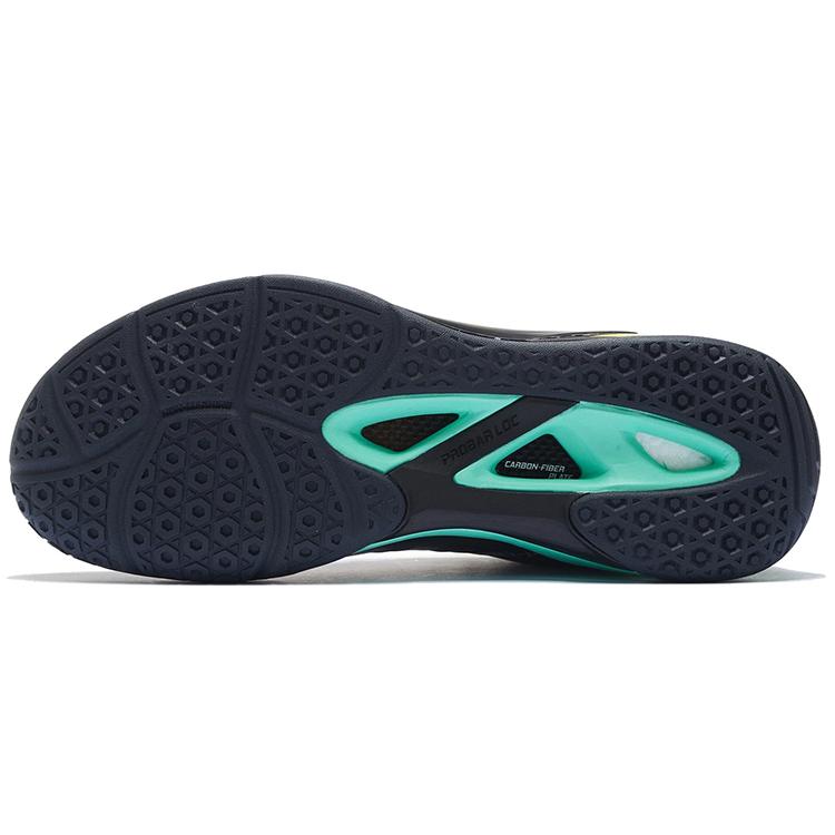 New LiNing Cloud Thunder Cushioned Slip Resistant Abrasion Resistant Breathable Low Top Badminton Shoes Unisex Black AYAS028-5