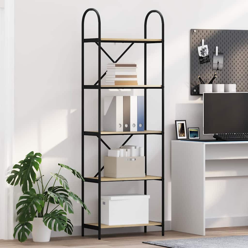 Bookshelf Sonoma Oak 60 x 30 x 183 cm Particleboard