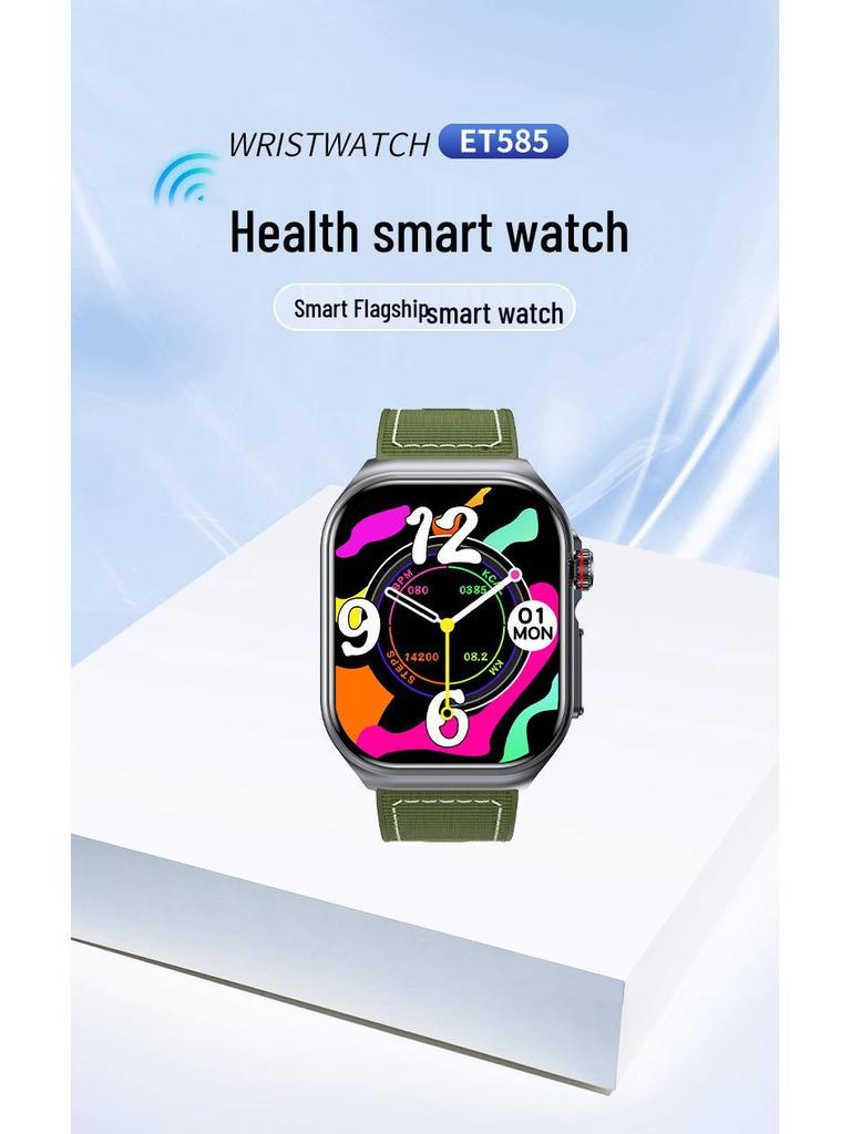 ET585 Health Management Smartwatch with ECG, HD Color Screen, Long Battery Life, and Call Features