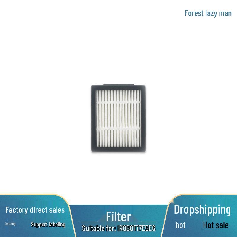 Compatible Side Brush, Roller Brush, Filter, Filter Element, and Dust Bag Accessories for iRobot Vacuum Models I7, E5, E6, I2, I3, and I6.