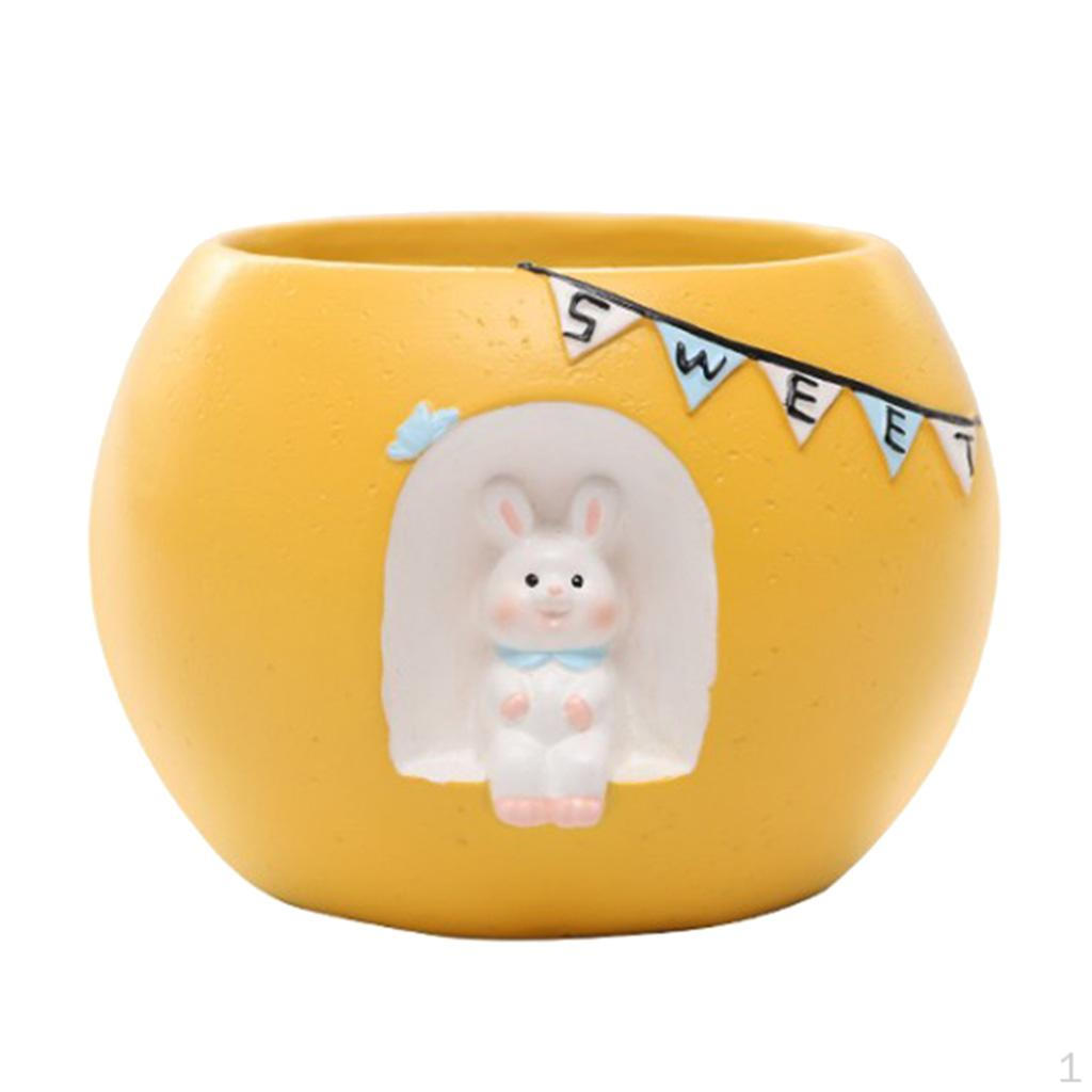 

Creative Resin Pot Storage Box Fairy Garden Ornament Small Rabbit