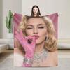 M-Madonna Confessions II Album Deksel Flanel Zacht Plaid voor Huisbank Bank Bed Vloerkleed