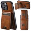 Leren Telefoonhoesje met Kaartsleuf & Standaard voor iPhone 16 Plus, Apple 14, Samsung S25 Ultra, en Google 9 Pro