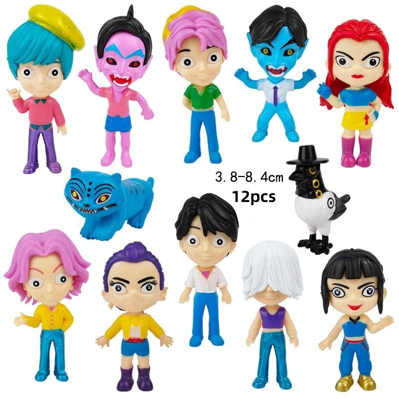 5/6/12 Pcs Anime Kpop Demon Hunters Figure Model Toy Cartoon Gaming Peripherals Desk Decoration Collection Figures Model Toy Gift