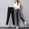 Women's Winter Plus-Size Velvet Harem Pants High-Waist Thick Fleece-Lined Sweatpants