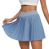 Pleated Low Waist Anti-Exposure Running & Fitness Tennis Skirt with Pockets