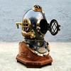 45,72 cm Taucherhelm US Navy Tiefseetaucherhelm mit Holzsockel, nautisches Geschenk