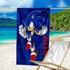 Ultra-Soft Beach Towel with Sonic Theme,Ideal for Pool - Camping, Diving - Perfect Travel Essential, Vibrant Beach Towel.
