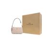 Coach Nolita 19 Signature Print Zipper Closure Coated Canvas Handheld Crossbody Shoulder Bag Small Women bags Sand Gray-Brown Multicolor CY236-SVXCU
