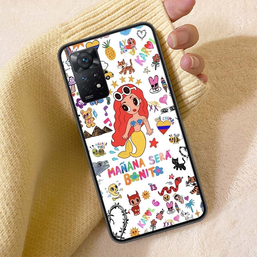 Karol G M-Manana Sera B-Bonito Phone Case For Redmi Note 13 14 15 Pro Plus 12 13C 12C 15C 9 10 10C 9T 9C 9A TPU Soft Cover Clear