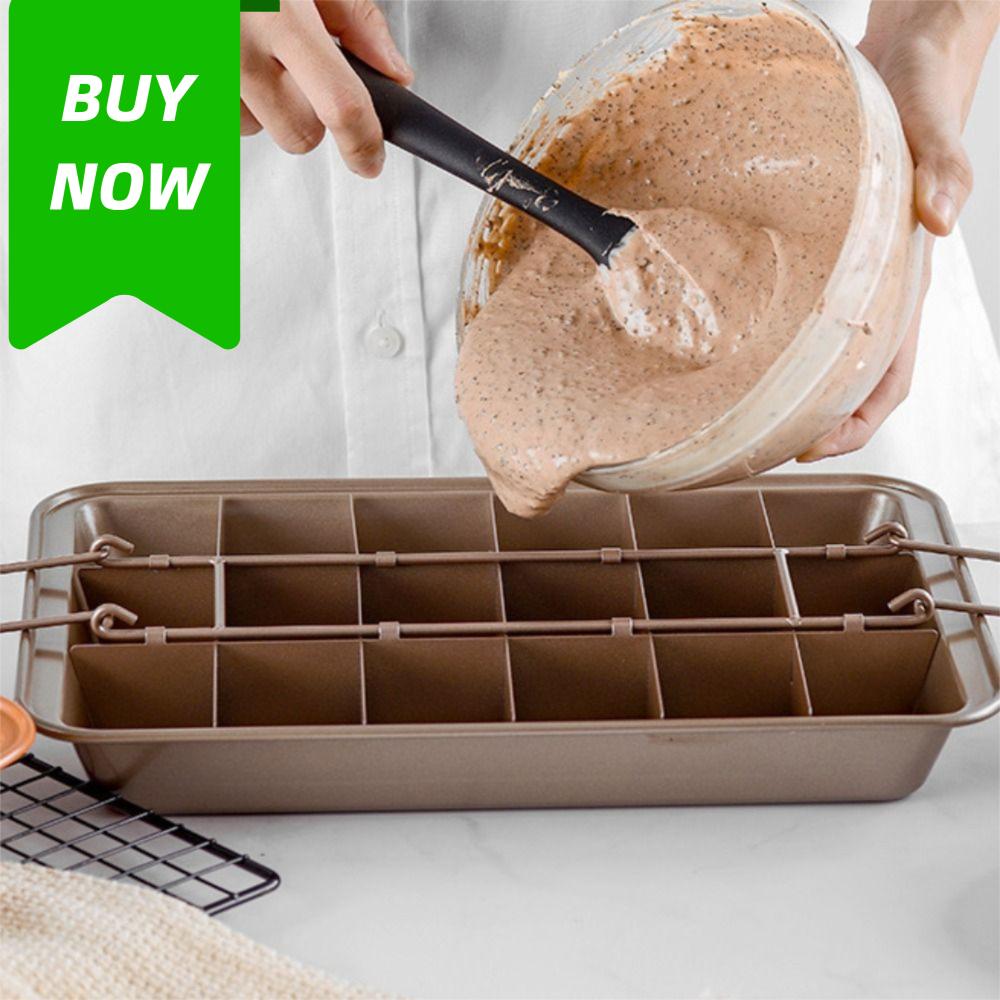 Bakgereedschap Antiaanbak Brownie Pan Verdikt Herbruikbaar Brownie Bakplaat Creatieve Cakevorm Vierkant Brood