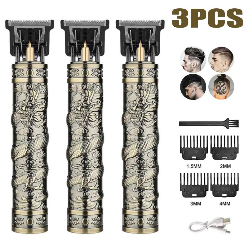 1-5PCS New T9 USB Charge Electric Hair Clipper Shaving Head Carving Electric Shaver Electric Pusher Hair Trimmer for Men Care