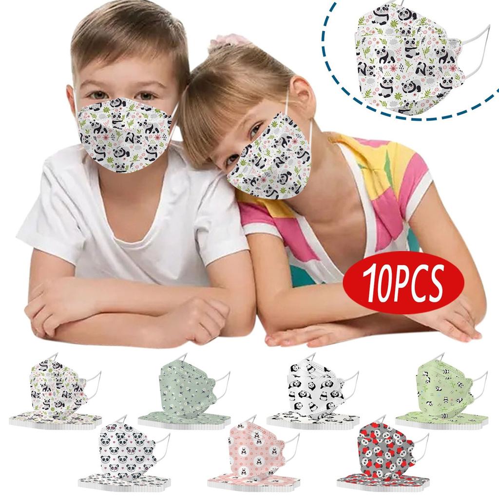 10Pcs Children's Fish-shaped Disposable Mask, Four-layer Ultra-filtering  For Boys And Girls