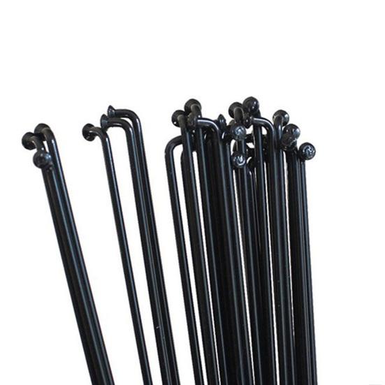 16Pcs 251mm-269mm MTB Mountain Bicycle Bike Wheel Steel Spokes Parts with Caps