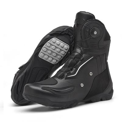 Retro Motorcycle Shoes Men Motocross Boots Waterproof Urban Riding Shoes Black Motorcyclist Boots Leather Motorcycle Supplies