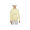 Nike Printed Letter Hooded Long Sleeve Sweatshirt Kids Tops Yellow DX5087706