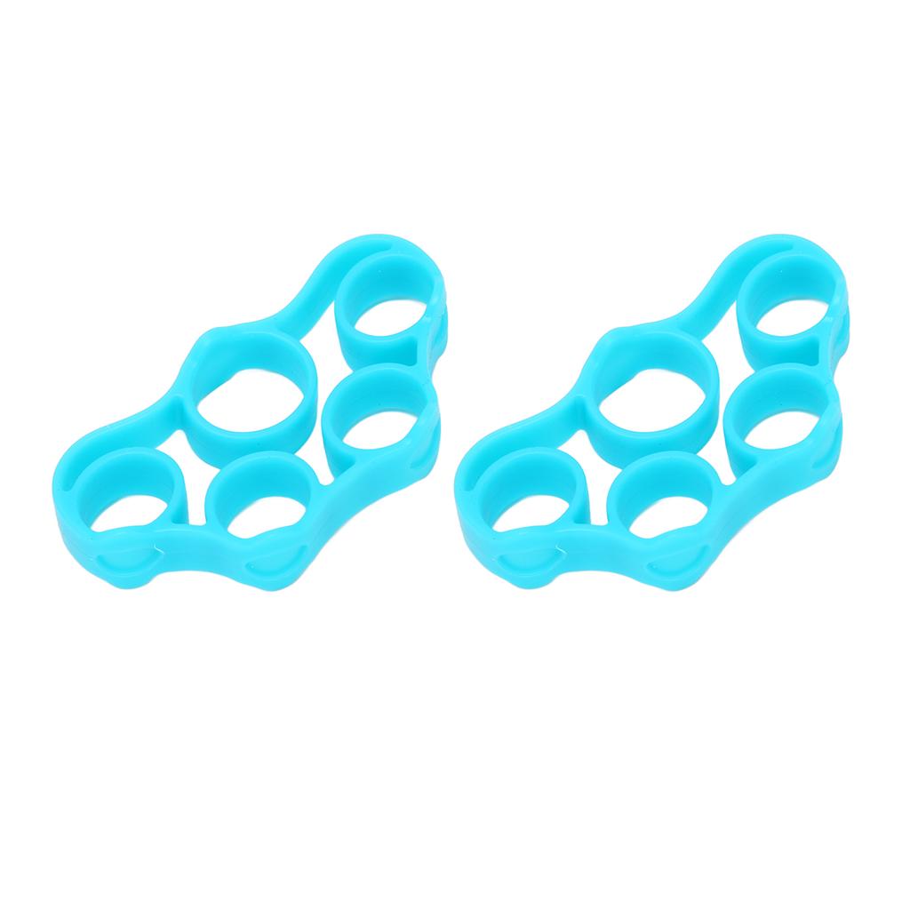 2Pcs Finger Exerciser Soft High Flexibility Silicone Portable Skin Friendly Finger Stretcher for Family Elderly Kids
