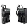 4 Slot 18650 Charger 3.7V Li-ion Battery USB Independent Charging 2X 3X 4X Portable Electronic 16340 14500 26650 Battery Charger