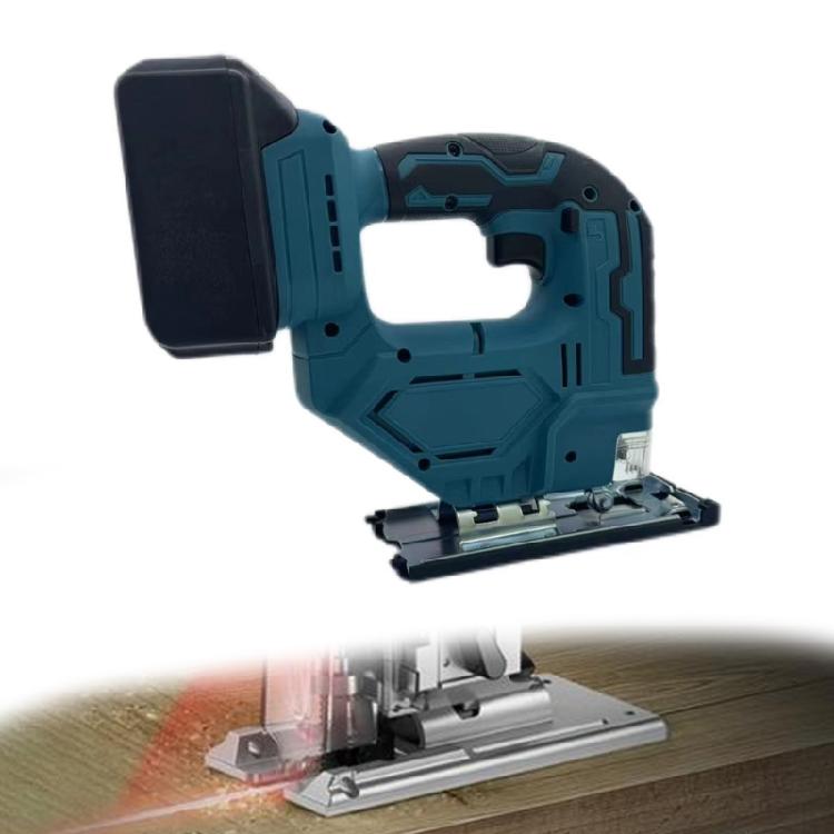 Compact Electric Jigsaw Cordless Multifunctional Jigsaw Compatibles with 21V Battery (Not Included) Woodworking Cutter