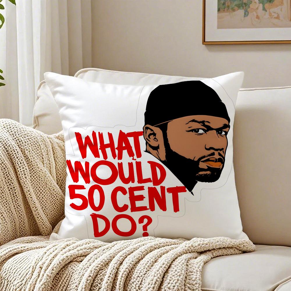 Music Rapper 50 CCent Cushion Cover Pillowcase Antidustmite living Room Sofa Decor Cushion Room