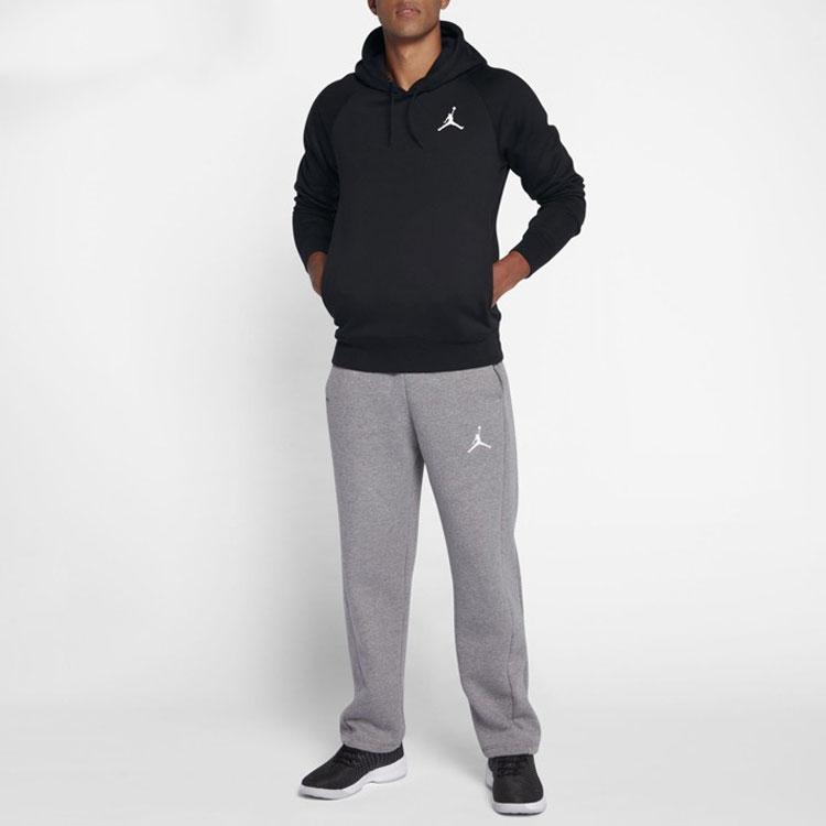 Jordan Embroidered Logo Sport Casual Pullover Hoodie Men Tops Black 823067-010