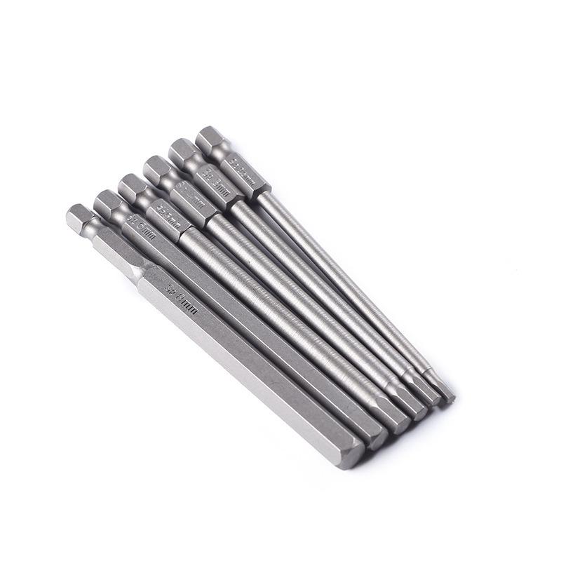 S2 Alloy Steel 6-Piece 100mm Hex Bit Screwdriver Set