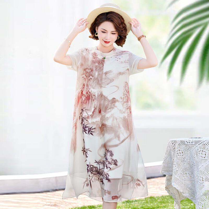 

Элегантное миди-платье из шифона с цветочным принтом 3XL