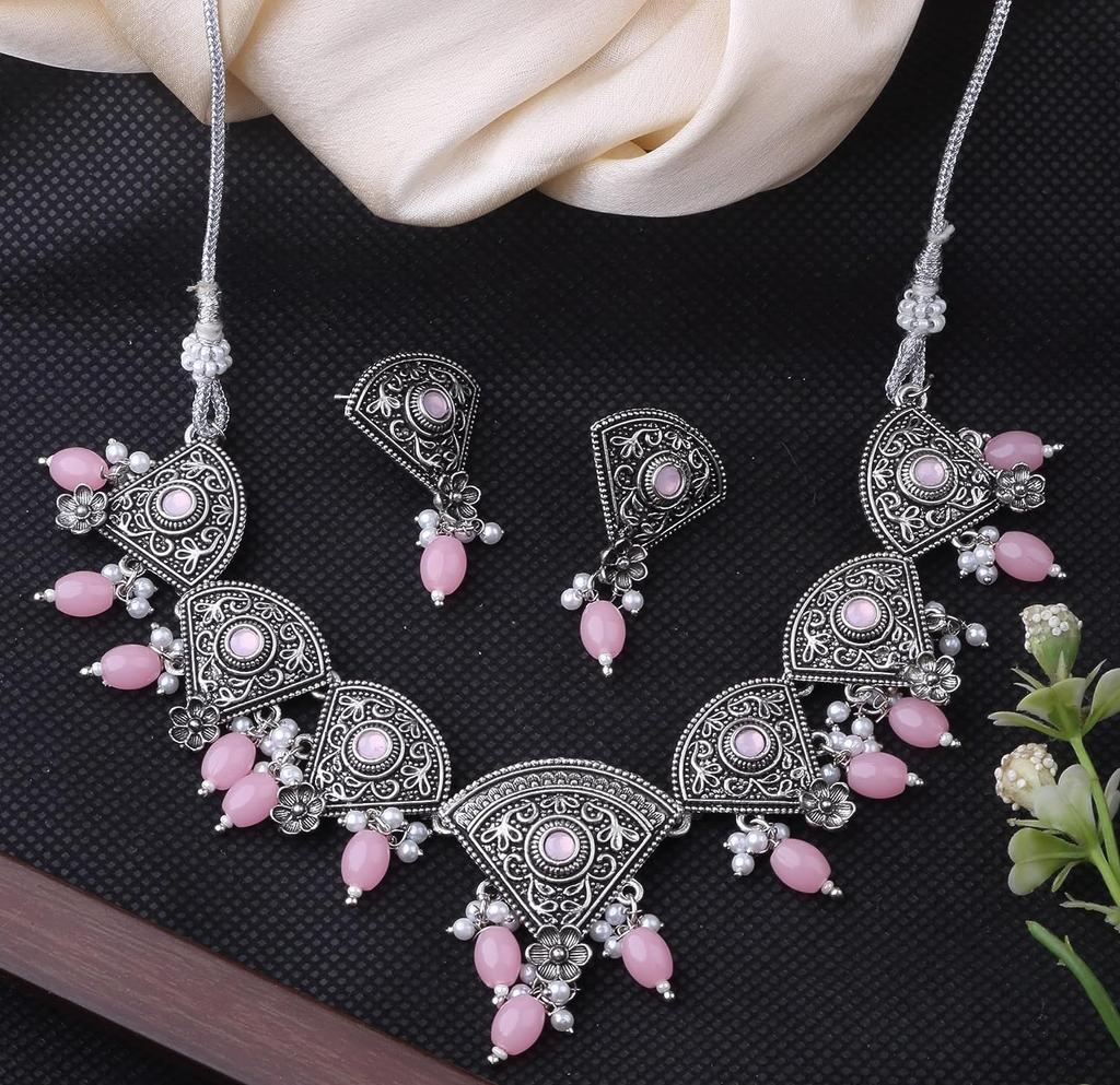 Fashion Silver Oxidised Jewellery Necklace for Women Premium Quality jewellery For WOMEN