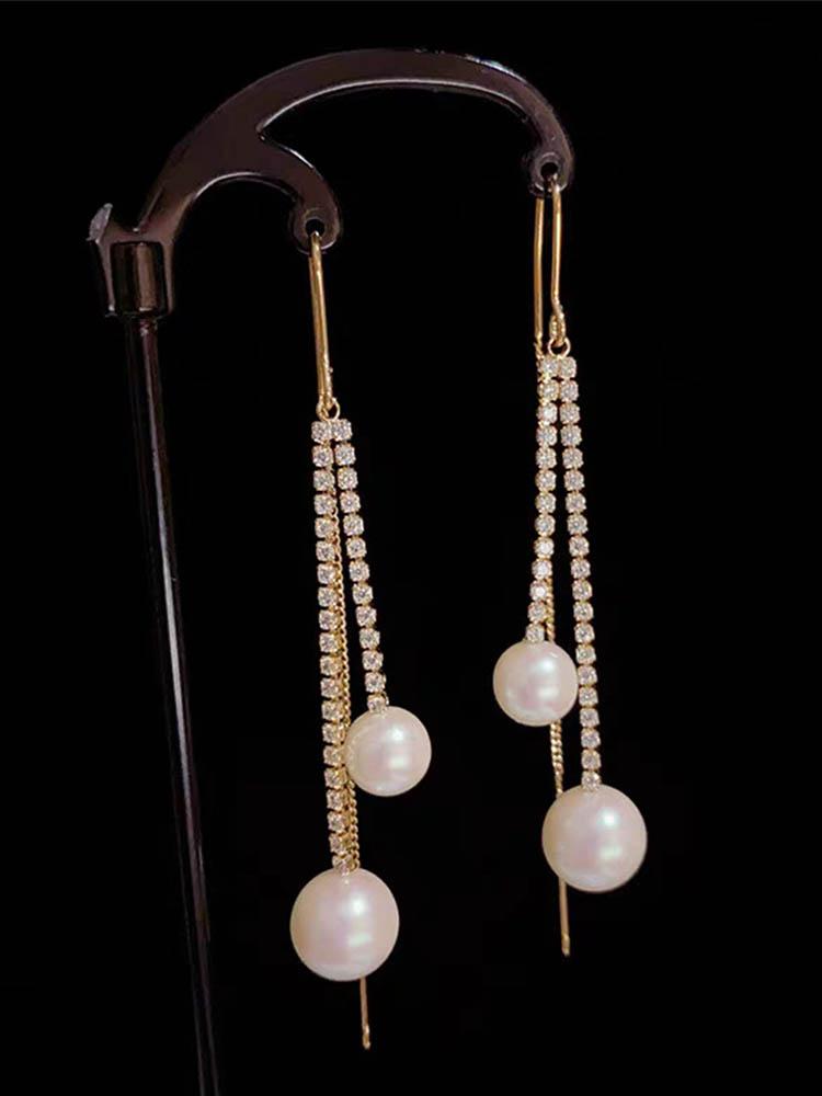 Student Pearl Diamond Earrings Suitable for Party Gifts Earrings