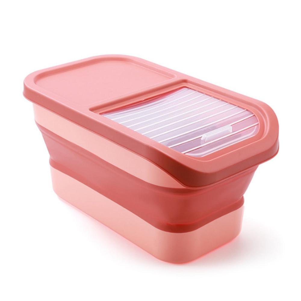 Collapsible Cat Dog Food Storage Container Dry Cat Food Box With Lids Airtight Sealing Kitchen Grain Rice Storage Boxes