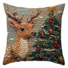 Seasonal Printed Christmas Linen Decorative Cover for Sofa Holiday Home Decor