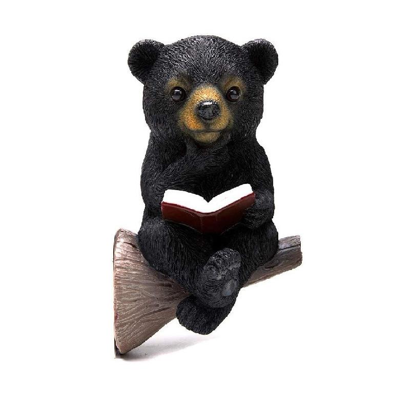 Solar Garden Light Ornament, Resin Bear Statue