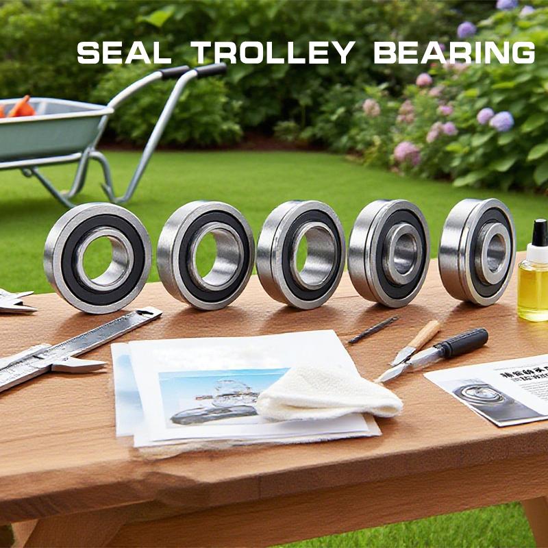 1pc High Quality F6202-2RS Flange ABEC-1 Deep Groove Garden Trolley Ball Seal Wheelbarrow Bearing