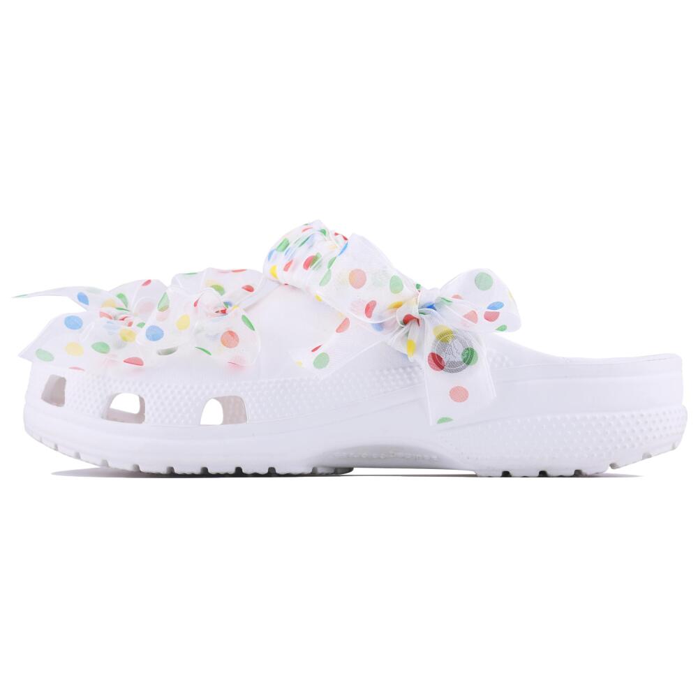 

Crocs Classic Clog Sweetheart Polka Dot SDS EVA Casual Comfortable Trendy Versatile Design Home Clogs for Men and Women White 38-39 белый