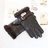 Sheepskin Fur Gloves Men Leather Thick Winter Warm Outdoor Wind and Cold Handmade Sewing Finger New Bickmods Brand
