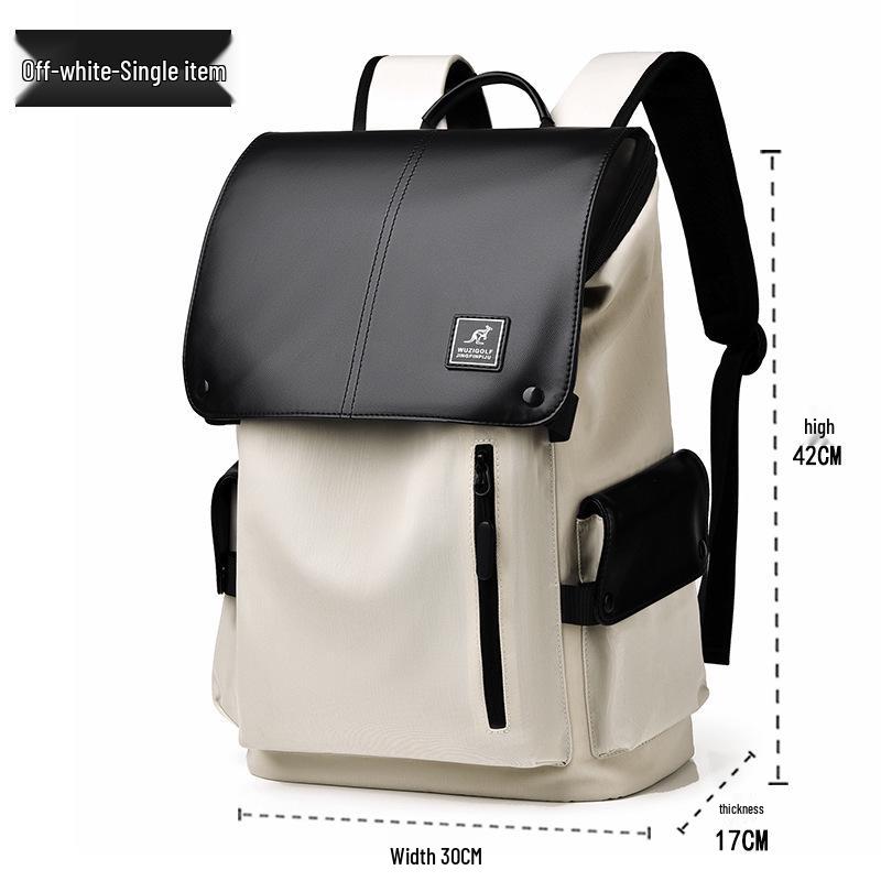 

Unisex Waterproof Backpack: Casual Laptop, Travel & Outdoor Use грязно-белый