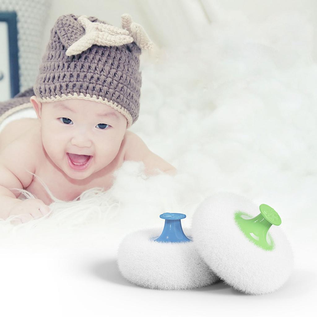 Baby Body Powder Puff and Container Empty Loose Powder Box Infant Body Powder Puff Large Fluffy Powder Puff with Case