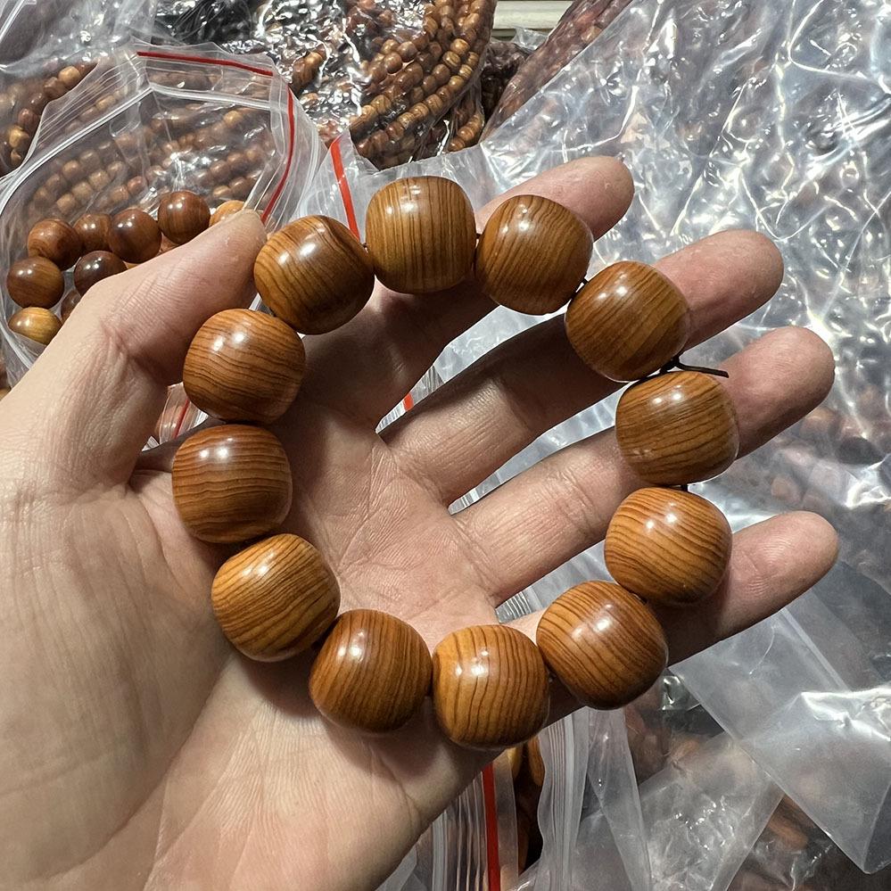 Cliff Cypress Men's Bracelet 2.0: Irregular High Oil Content Wooden Prayer Beads