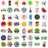 100 Pieces Small Size 4Cm Beach Small Fresh Ins Wind Mix And Match Sticker Diy Suitcase Sticker