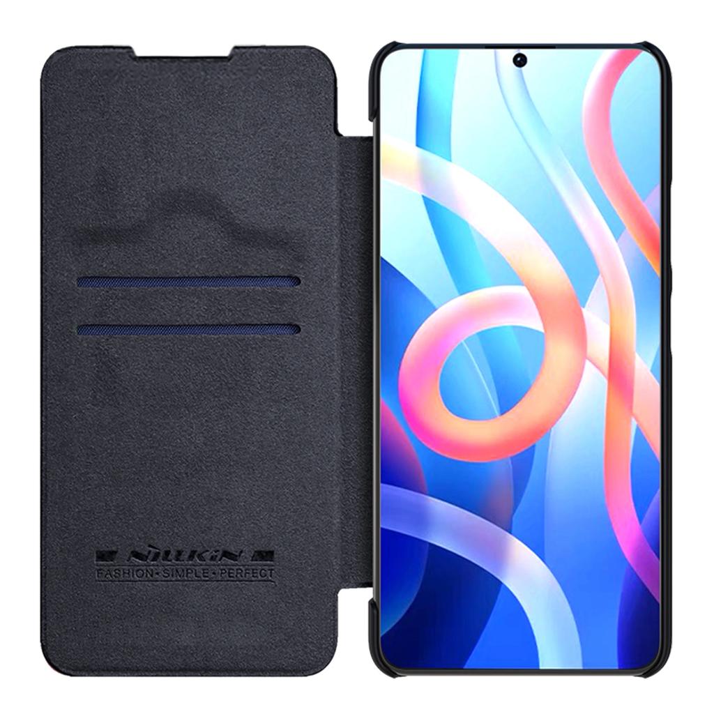 Etui Z Klapką Nillkin Qin Case Do Xiaomi Redmi Note 11T 5G / 11S 5G / 11 5G (China) / Poco M4 Pro 5G - Czarne