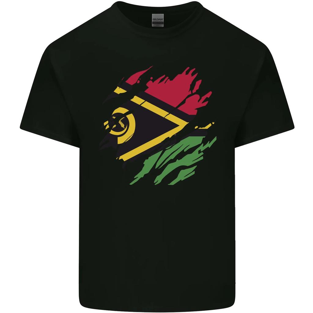 Torn Vanuatu Flag Day Football Kids T-Shirt Childrens