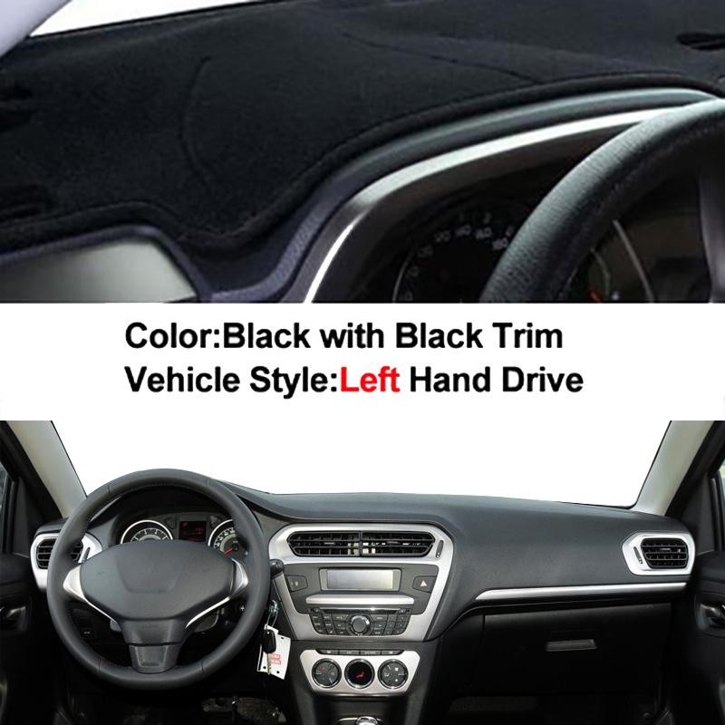 

Для Peugeot 301 2012-Citroen C-Elysee 2012-2018 автомобильная внутренняя крышка приборной панели DashMat ковер солнцезащитный ковер 2017 Black LHD