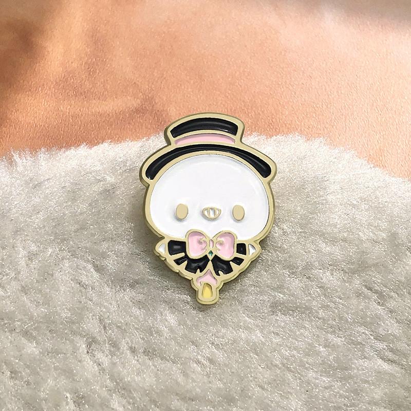 Adorable Japanese Anime Character Brooch Cute Design Metal Badge For Clothing