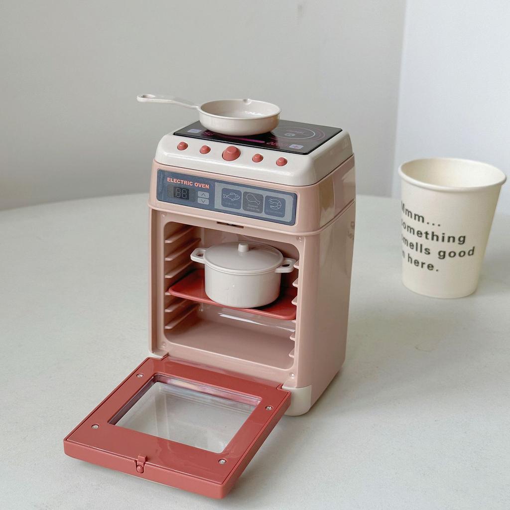 Kids Electric Toy Appliances Simulation Coffee Machine Juice Maker Washing Machine Oven Bread Maker Role Play Housekeeping Toy Multi Function Toy Set