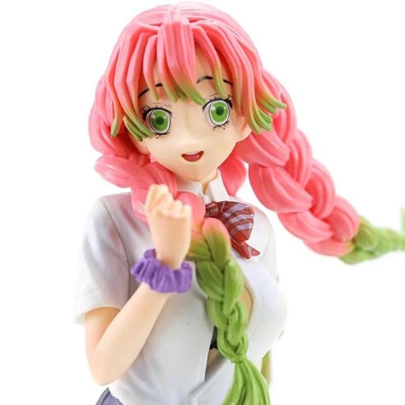 28cm Demon Slayer Anime Figure Gk Uniform Kanroji Mitsuri Action Figure Kimetsu No Yaiba Figurine Collection Model Doll Toys