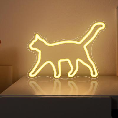 Cat Neon Sign Birthday Party Decorations for Home, Garden, Bars, Hotels, Stores, Clubs, Gift for Friends, Family and Kids