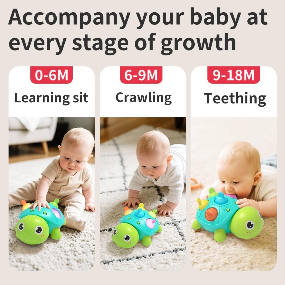 Musical Crawling Baby Crawling Toys Montessori Musical Turtle Toy Turtle Baby Toys  For 0-18 Month