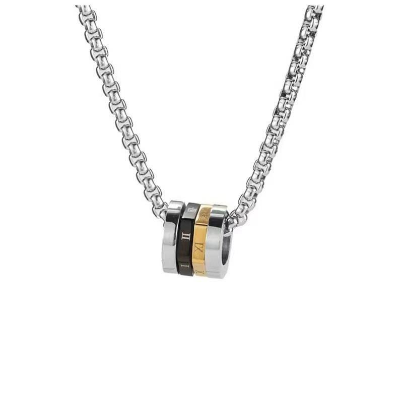Stainless Steel Necklace Roman Numerals Small Waist Pendant Personality Hip-Hop Playing Cards Titanium Steel Jewelry